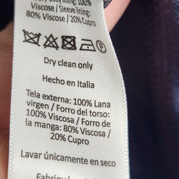 Thomas Pink Blazer Sport Coat Mens 40R Gray Virgin Wool Made in Italy 2-Button - Picture 16 of 16